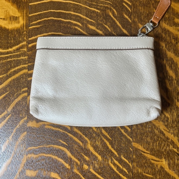 Coach Champagne Pleated Leather Wristlet/Clutch - Picture 2 of 7
